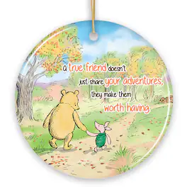OrnamentallyYou - A True Friend Makes Adventures Worthwhile Ornament Heartwarming Christmas Gift Circle - Multi-colored