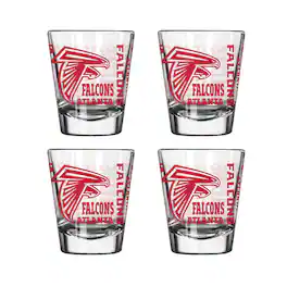 Logo Brands - Atlanta Falcons 4-Pack 2oz. Shot Glass Set - Multicolor