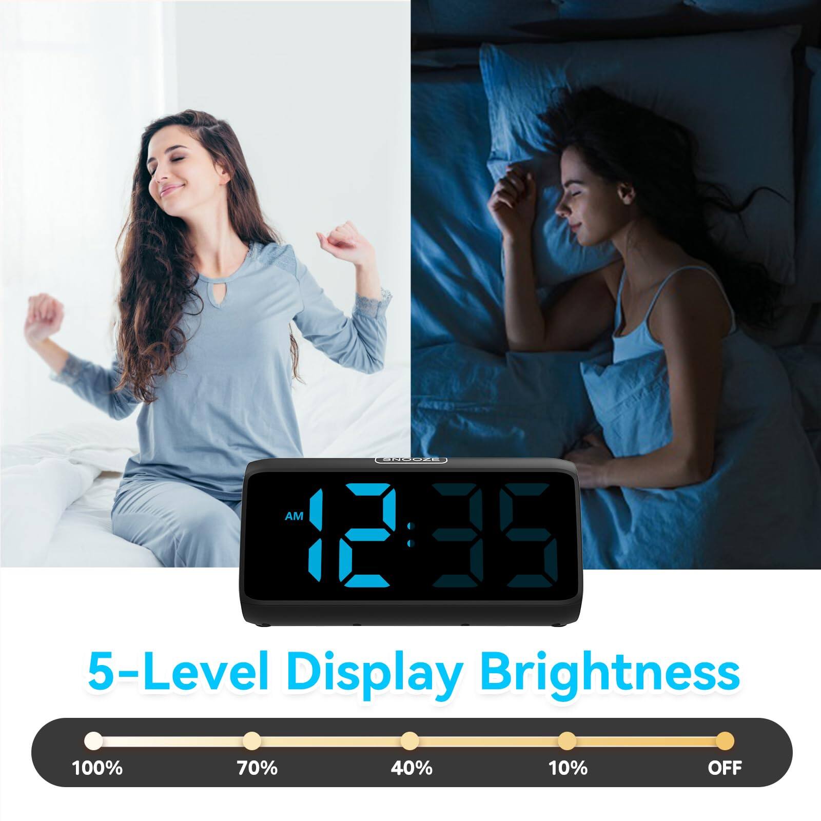5-Level Display Brightness  
100% 70% 40% 10% OFF