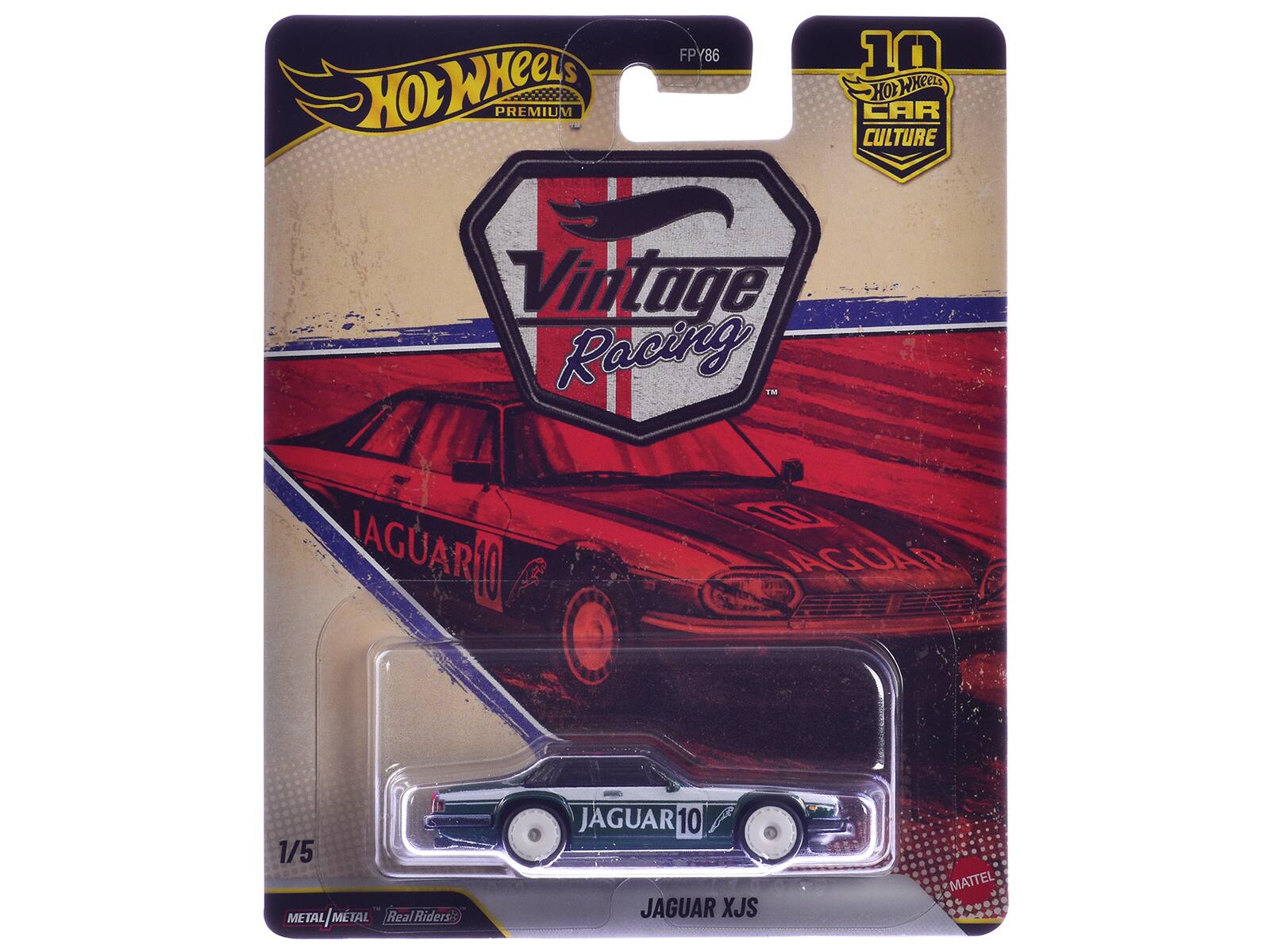 Hot Wheels Premium FPY86 10 Hot Wheels Car Culture Vintage Racing Jaguar 10 Jaguar XJS Mattel