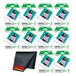 Fujifilm - instax SQUARE Instant Film (200 Exposures) + Microfiber Cleaning Cloth