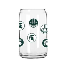 Logo Brands - Michigan State Spartans 16oz. Smiley Can Glass - Multicolor