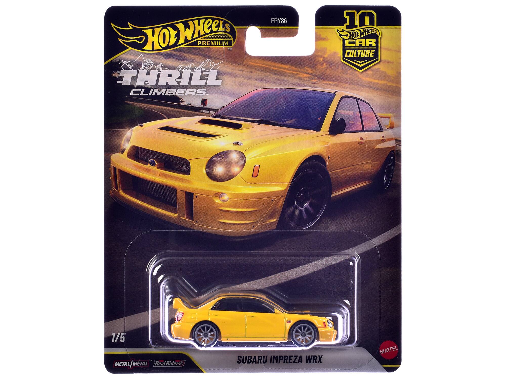 Hot Wheels Premium TM 10 Car Culture Thrill Climbers. 1/5 Metal Metal Riders Subaru Impreza WRX Mattel