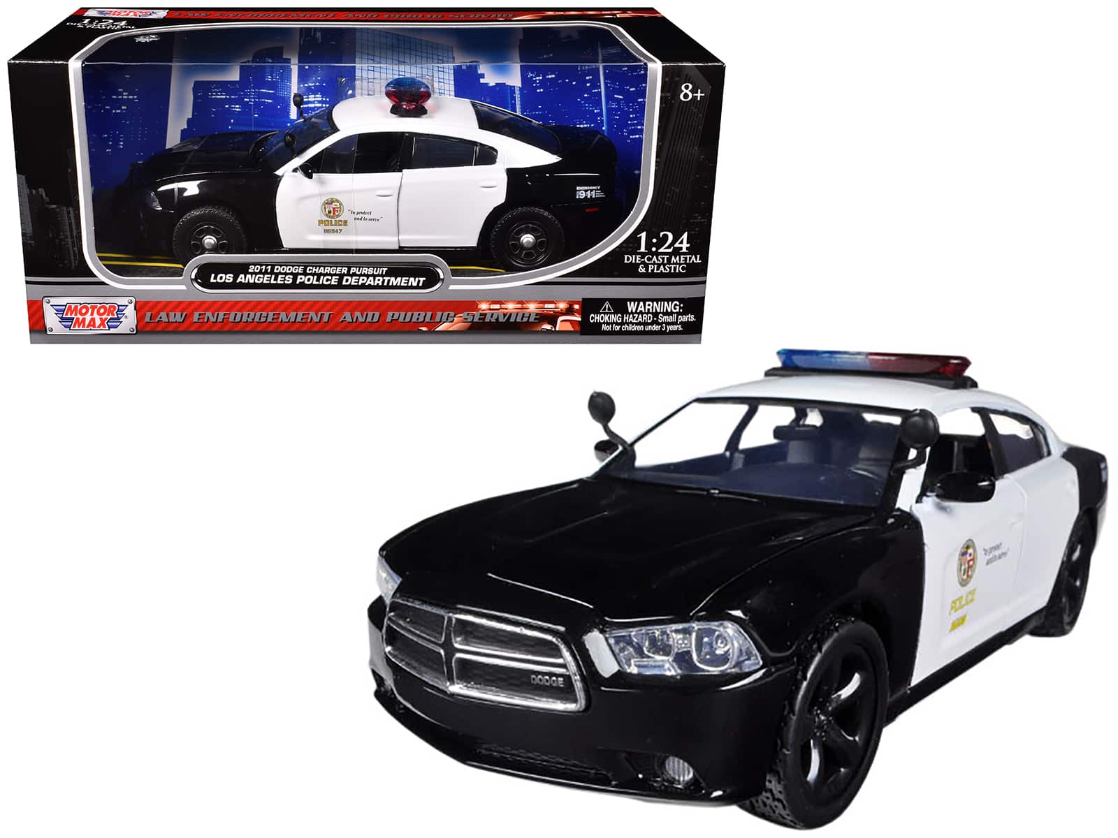 2011 Dodge Charger Pursuit LAPD Los Angeles Police Department Car 1/24 Diecast Car Model by Motormax price history on PriceWatchPro