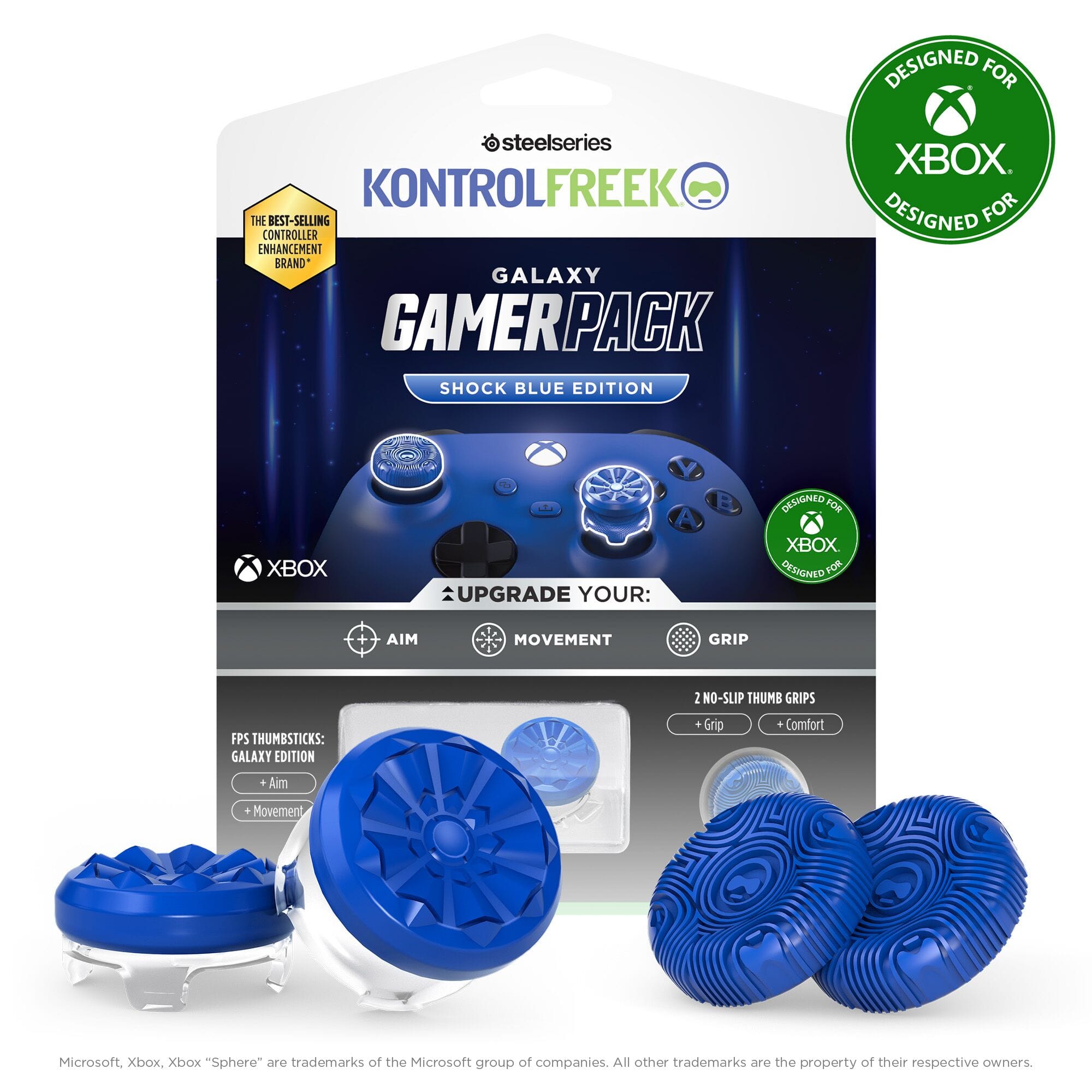 KontrolFreek - GamerPack Thumbsticks, Xbox/Xbox Series X - Blue