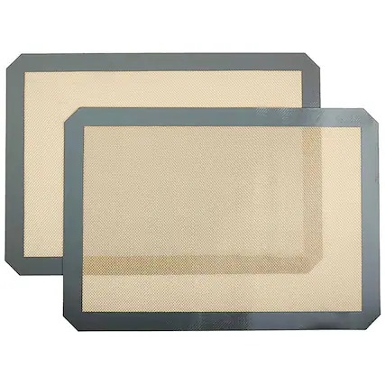 Front. Giantpower - Silicone Baking Mat Non-Stick Reusable - Pack of 2 - Gray.