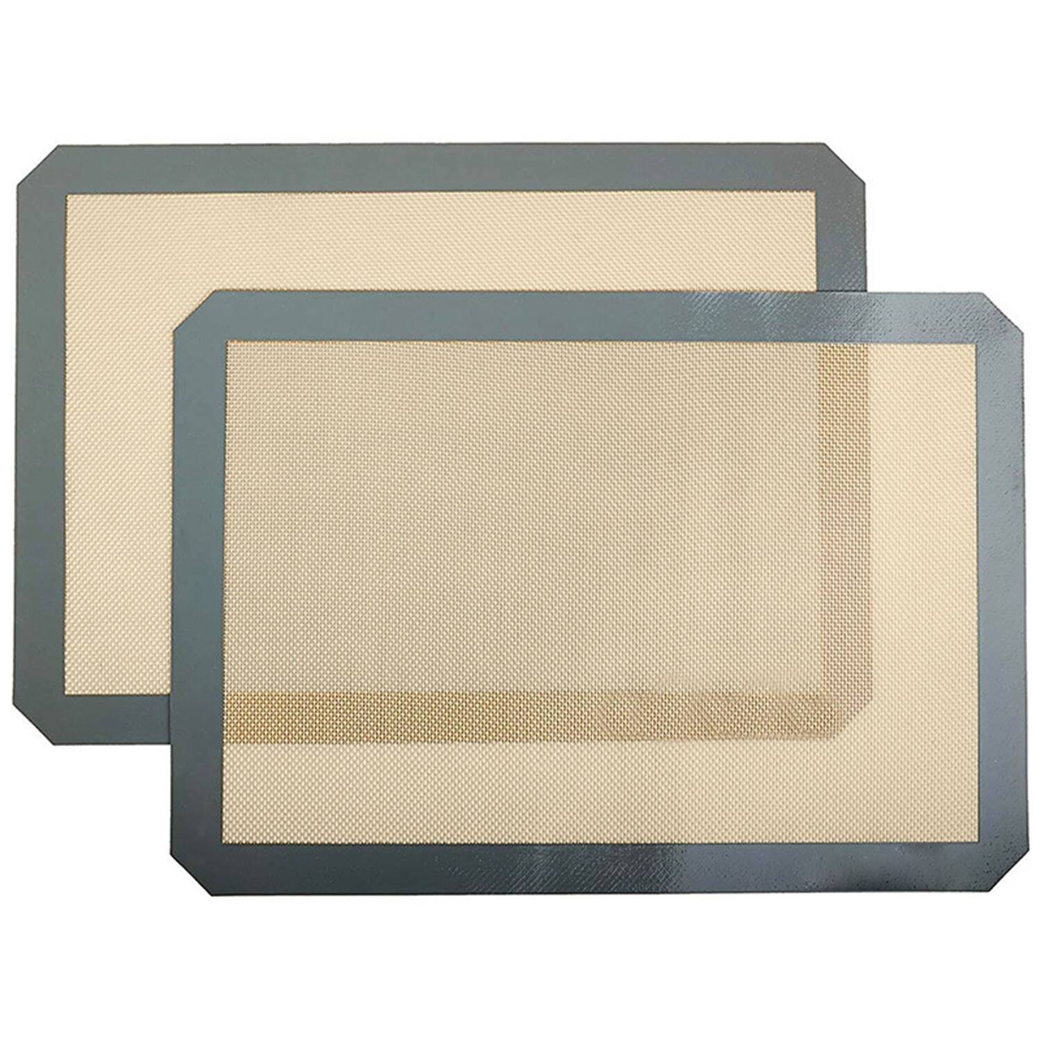 Front. Giantpower - Silicone Baking Mat Non-Stick Reusable - Pack of 2 - Gray.