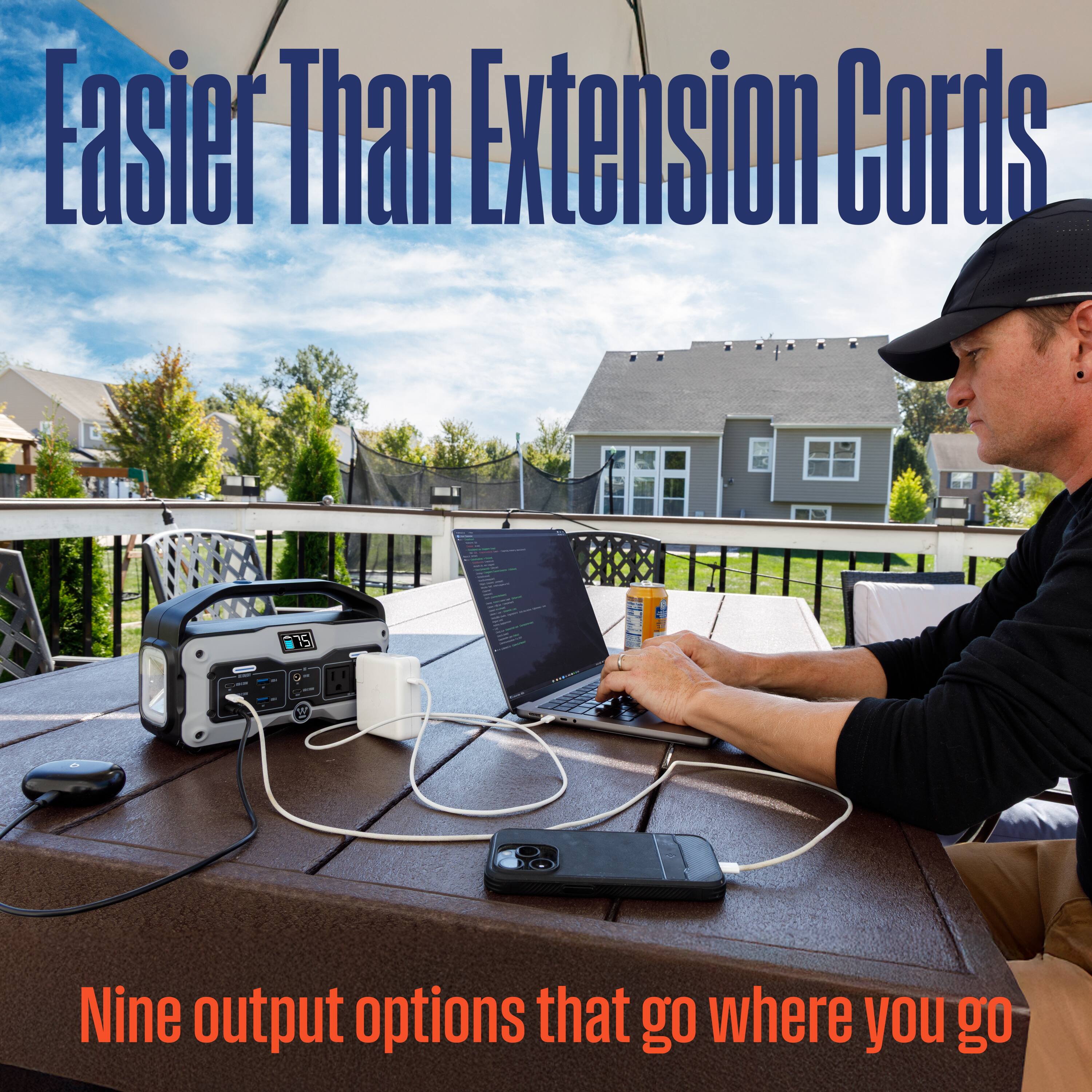 Easier Than Extension Cords

Nine output options that go where you go