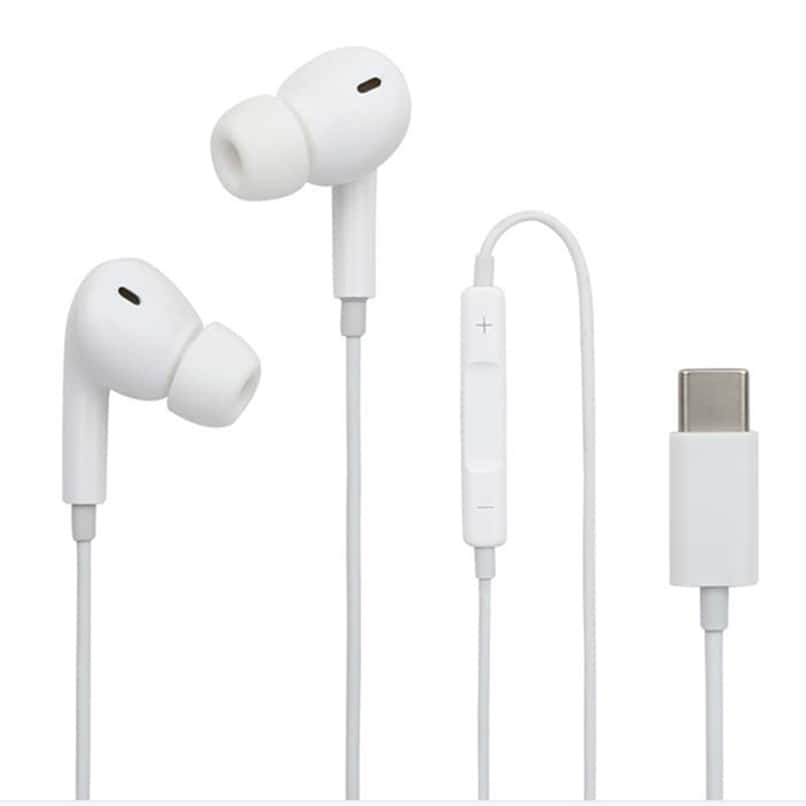 Cluzine - Type-C Wired Earbuds, In-Ear Headphones with Mic, HiFi Stereo, Volume Control, Compatible with USB-C