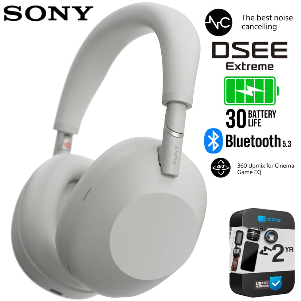 Sony - WH-1000XM6 Wireless Headphones, Platinum Silver + Exclusive 2 Year Extended Warranty Bundle