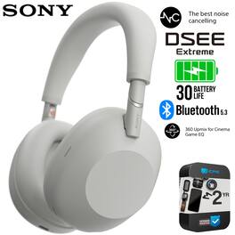 Sony - WH-1000XM6 Wireless Headphones, Platinum Silver + Exclusive 2 Year Extended Warranty Bundle