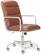Front. Finch - Franklin Upholstered Office Chair - Bonded Leather - Brown.