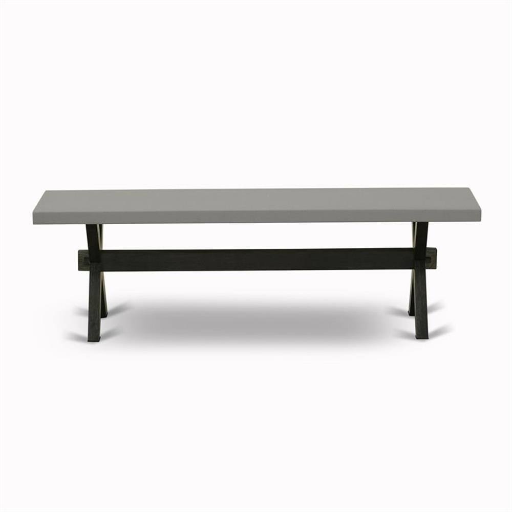 Front. East West Furniture - East West Furniture X-Style Modern Dining Room Bench with Wood Seat - Brown.