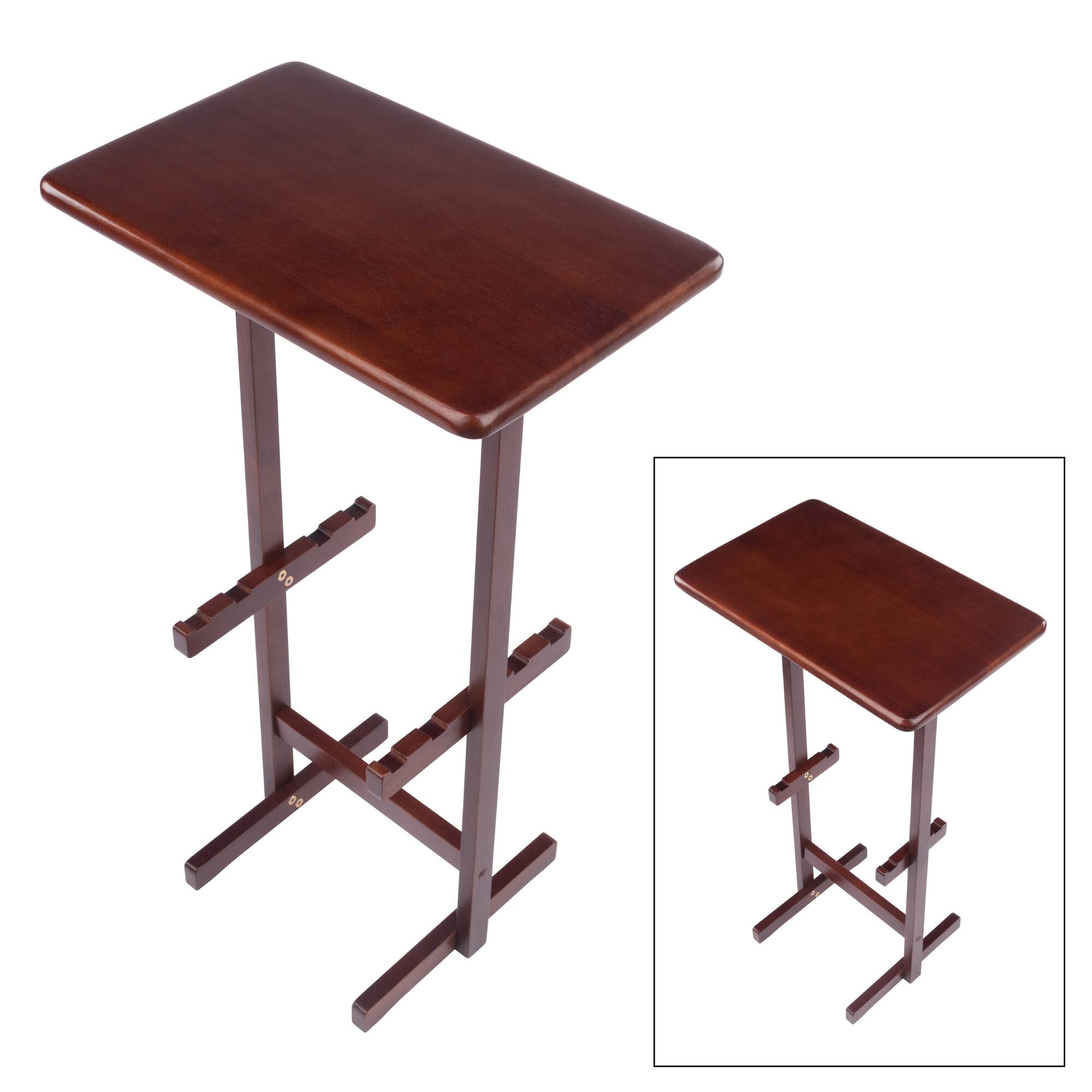 Alt View 3. Winsome Wood - Riley Snack Table Rack - Walnut.