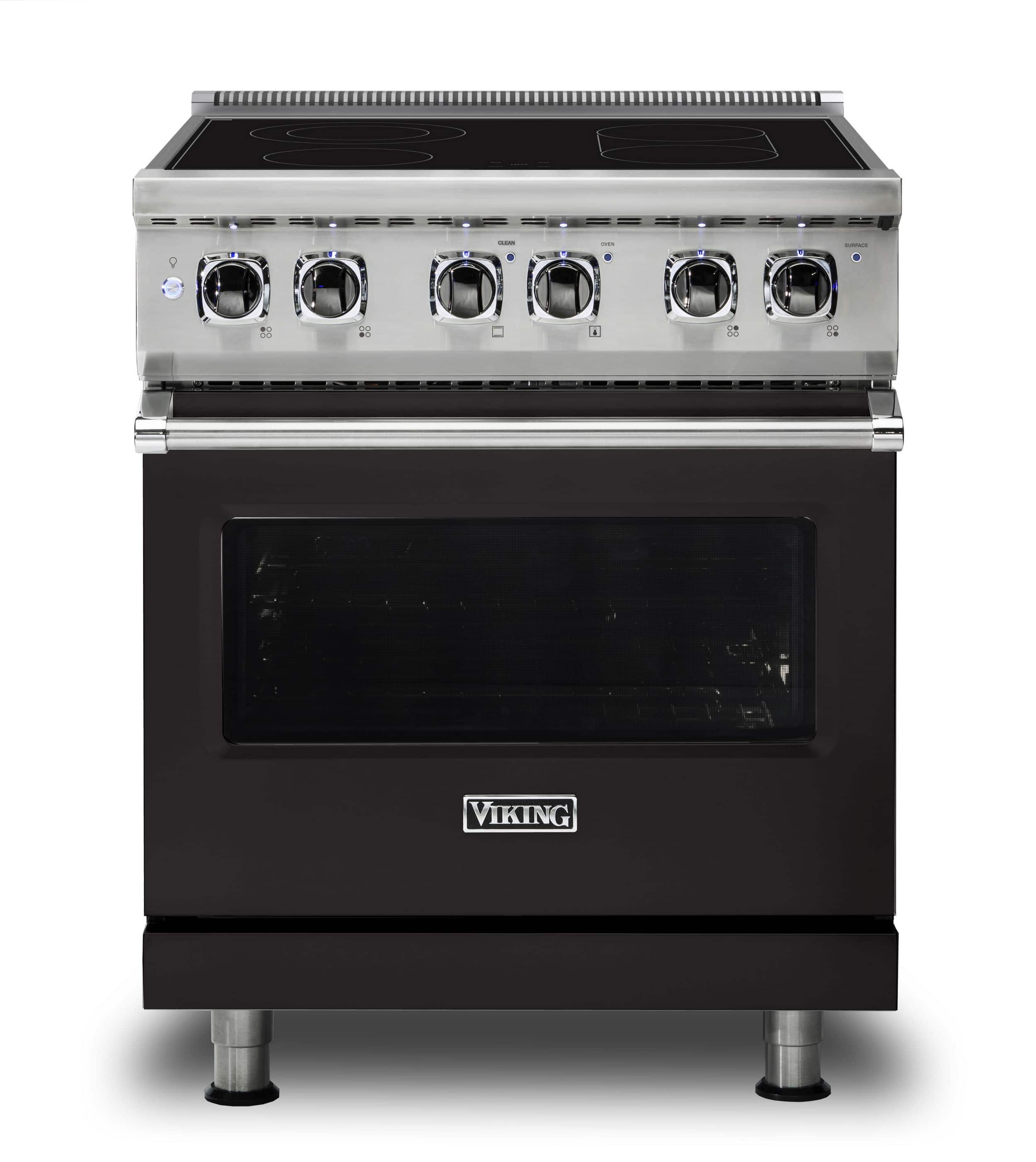 Viking - 5 Series 30" Wide Freestanding Electric Range - Onyx - Front_Zoom