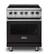 Front. Viking - 5 Series 30" Wide Freestanding Electric Range - Onyx.