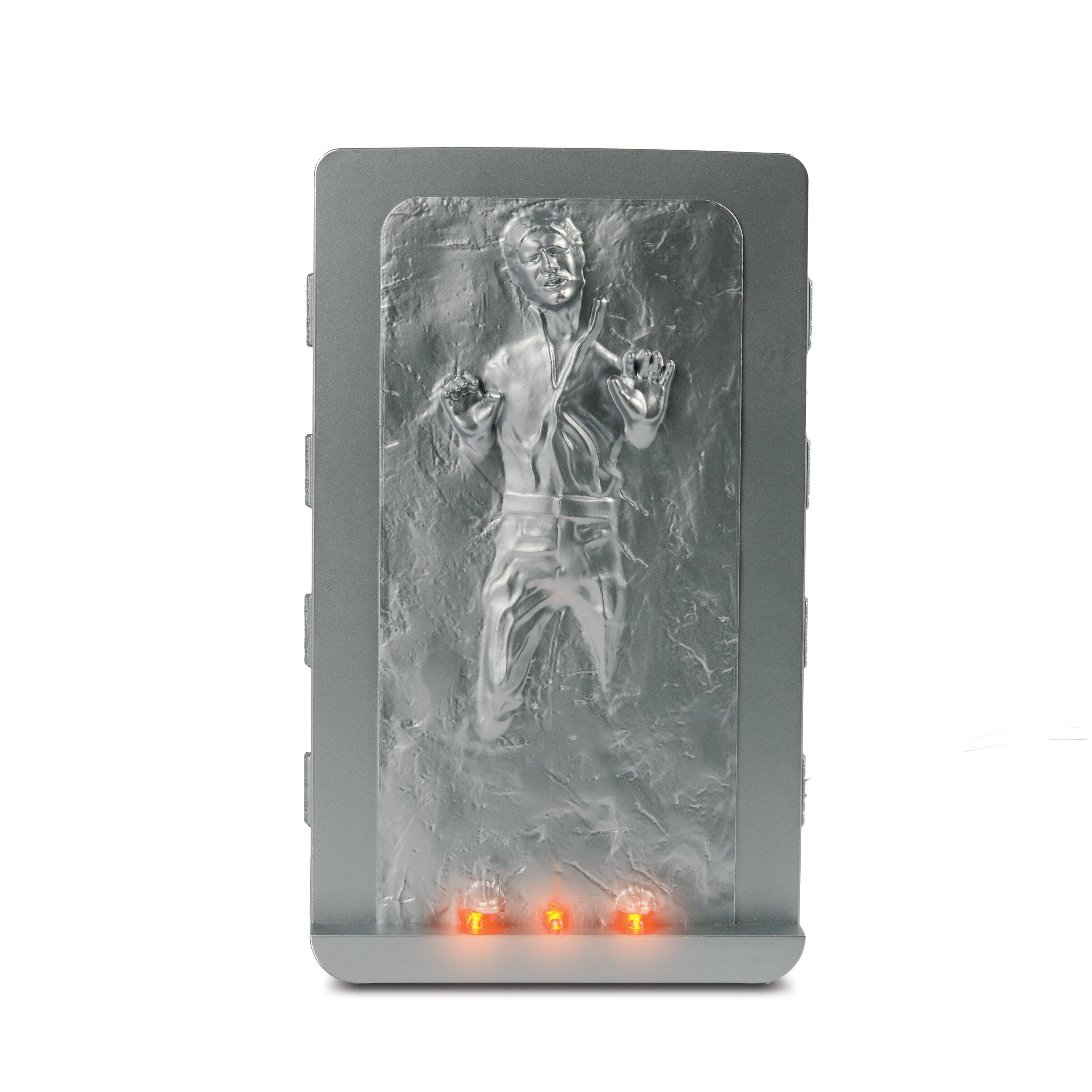Alt View 1. Star Wars - Ukonic Star Wars Han Solo 4.5L 8xCan Mini Fridge Thermoelectric Cooler Ac/DC - Silver.