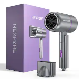 NEXPURE - 1300W Ionic Hair Dryer Blow Dryer with Nozzle Lightweight Quiet Fast Dry Home Salon Travel