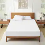 Front. Peace Nest - Peace Nest - Waterproof Mattress Protector - Noiseless & Secure Fit - White - Twin - White.