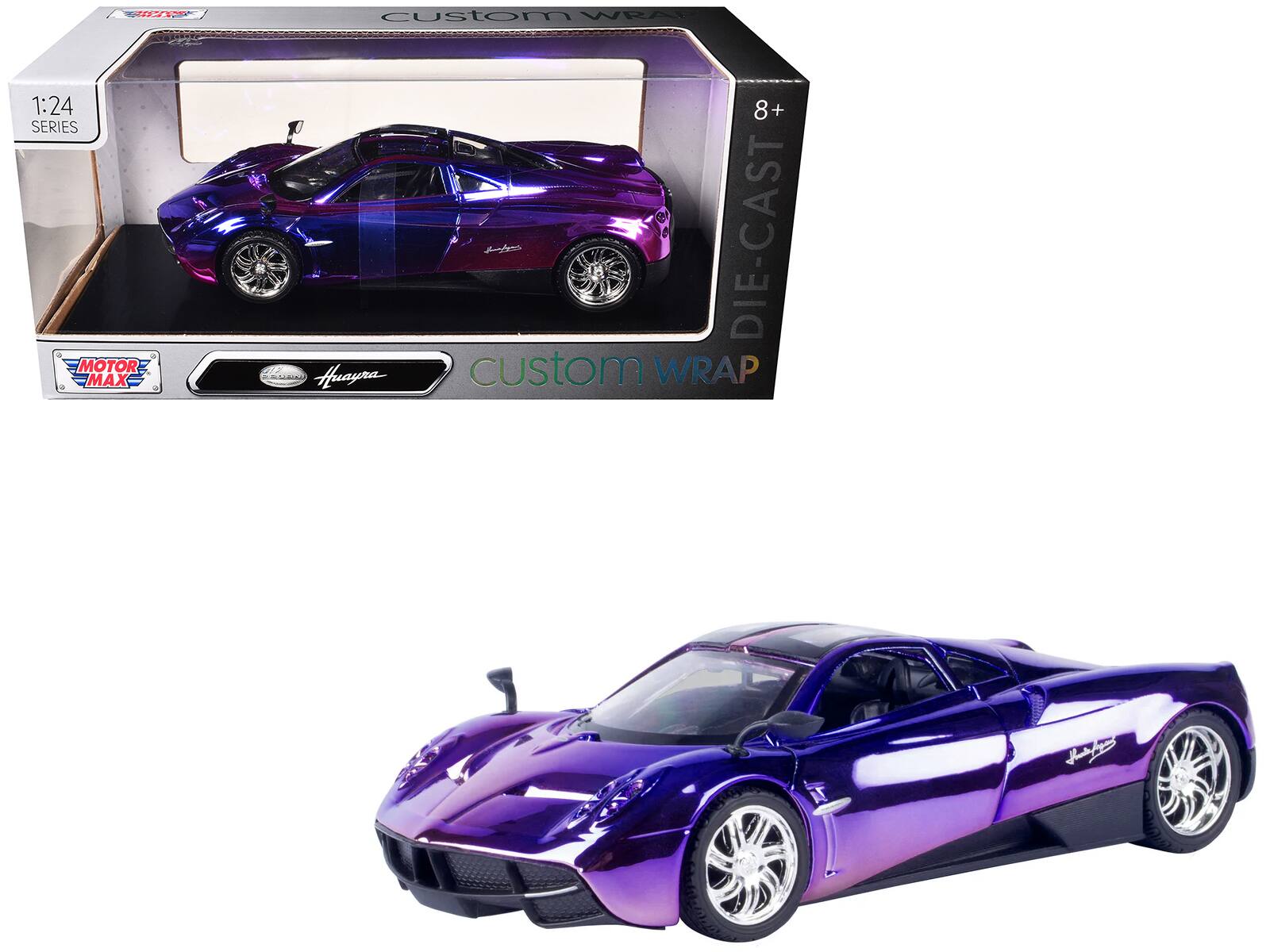 1:24 SERIES MOTOR MAX custom WRA 8+ DIE-CAST Amae NAULS Huayra custom WRAP