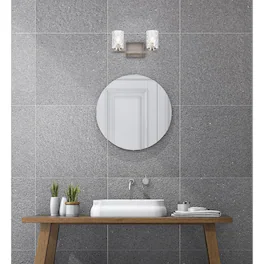 Living District - Cassie 2 lights bath sconce in satin nickel with clear shade - Satin Nickel And Clear Shade