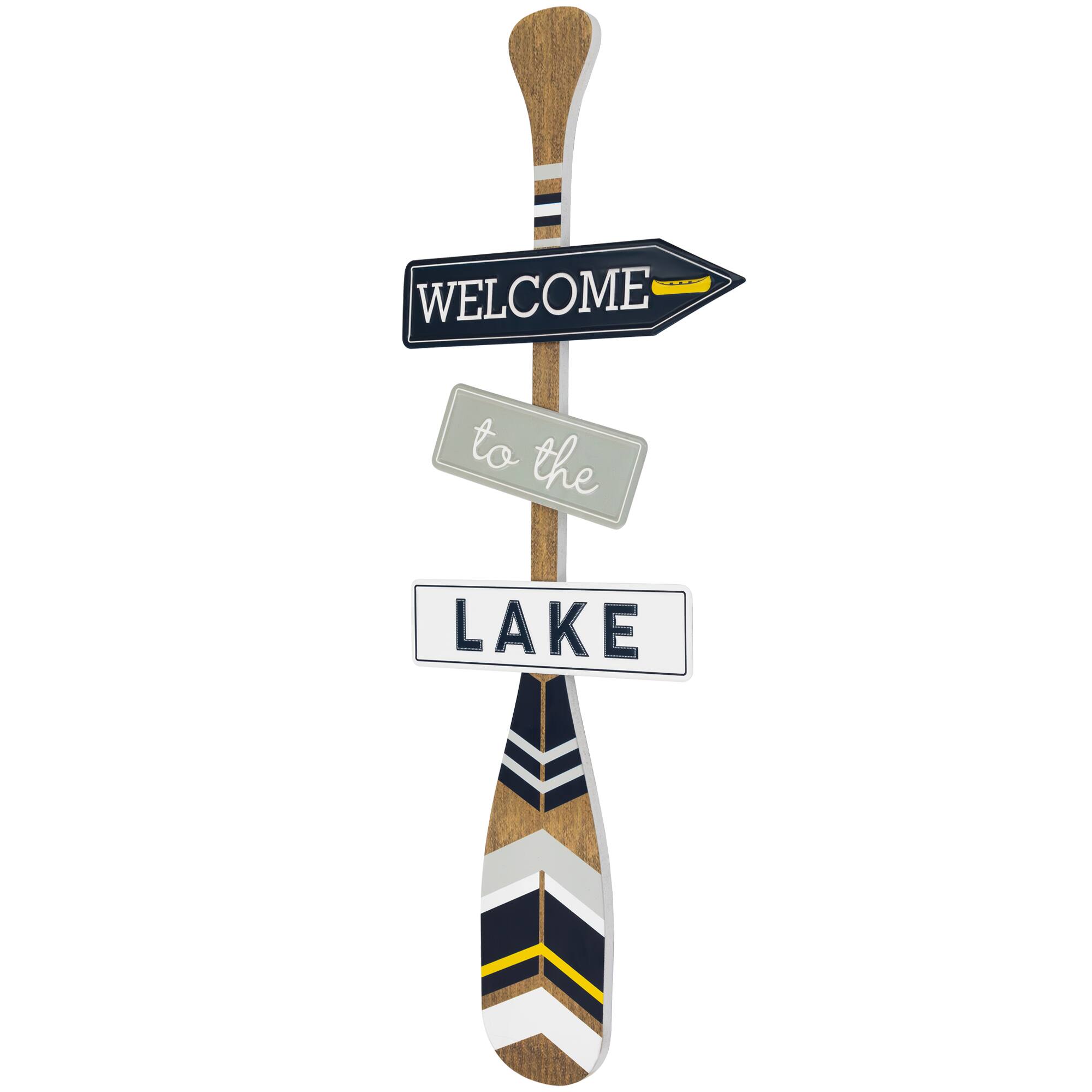 Northlight Welcome To The Lake Paddle Wall Sign 31.5