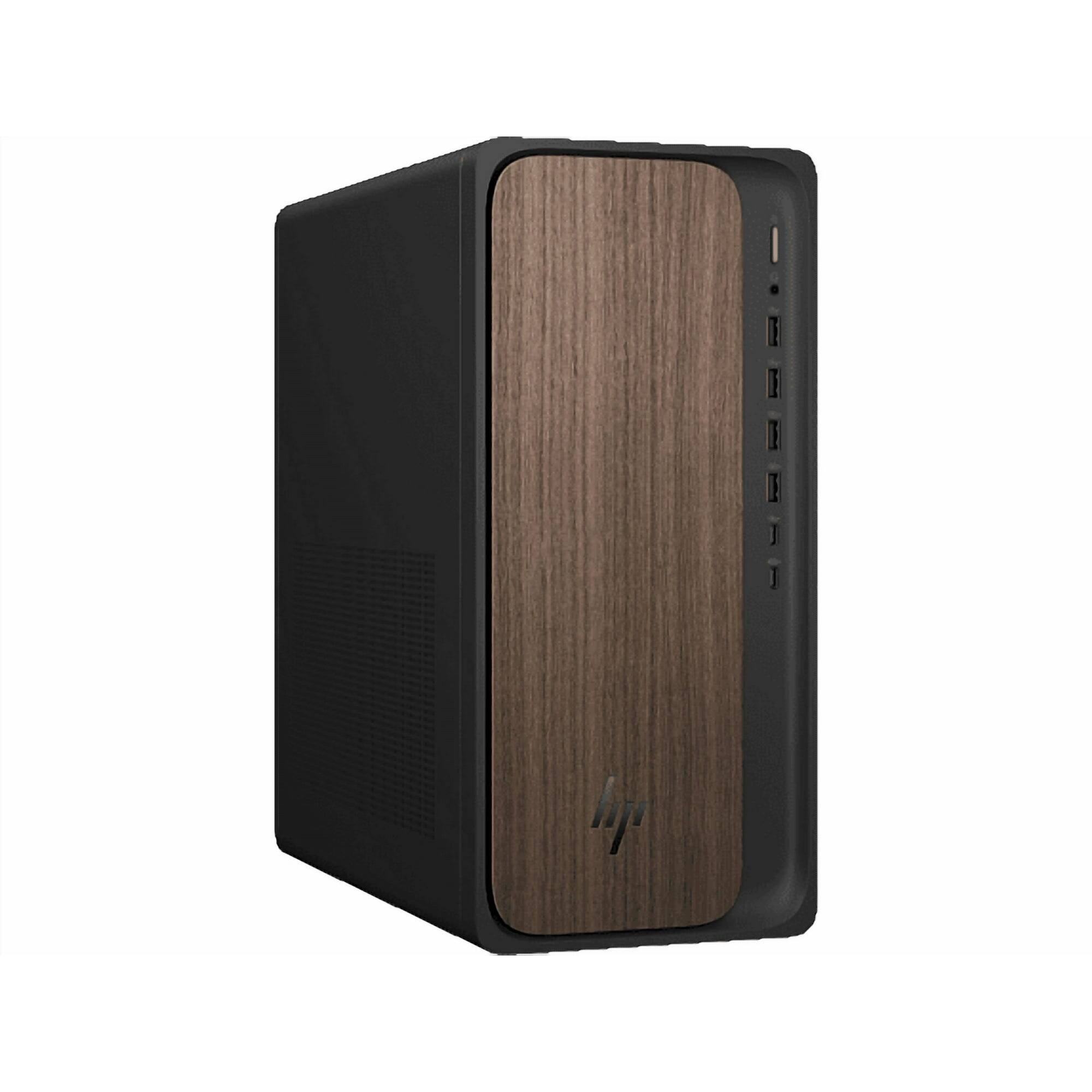 Angle. HP - HP OmniDesk Desktop PC, Ultra 7 265, 32GB, 2TB, Windows 11 - M03-0039 - Black.