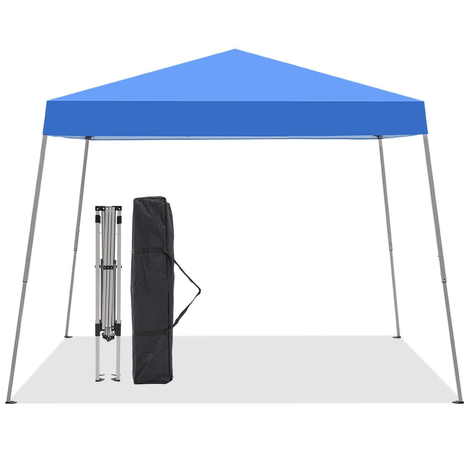 Ainfox - 10x10Ft Slant leg Pop Up Canopy Tent,Portable Instant Folding Shelter Gazebos - Blue
