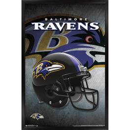 Trends International - Baltimore Ravens 24.25'' x 35.75'' Framed Team Helmet Poster - Multicolor