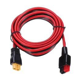 Unique Bargains - 300VDC XT60 Extension Cable, XT60 Female to Battery Connector for RC/Solar/Power Station - Red and Black