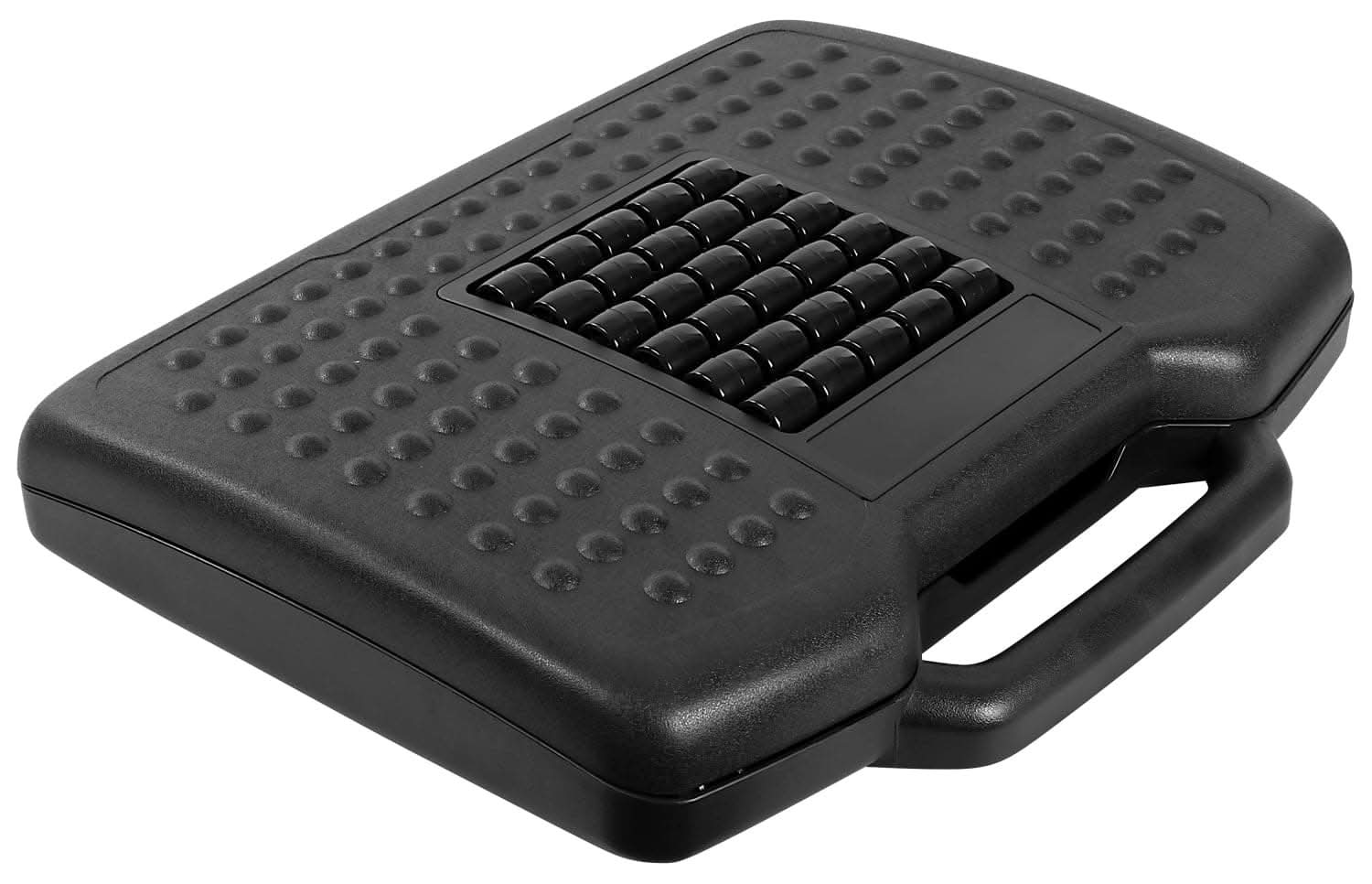 Alt View 1. Mount-It! - Under Desk Footrest with Adjustable Height, Tilt, and Massaging Rollers for Office and Home - Black.