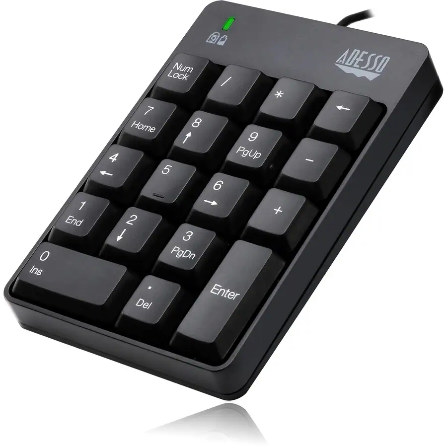 Adesso USB 18 Key Numeric Keypad Cable Connectivity USB Interface 18 ...