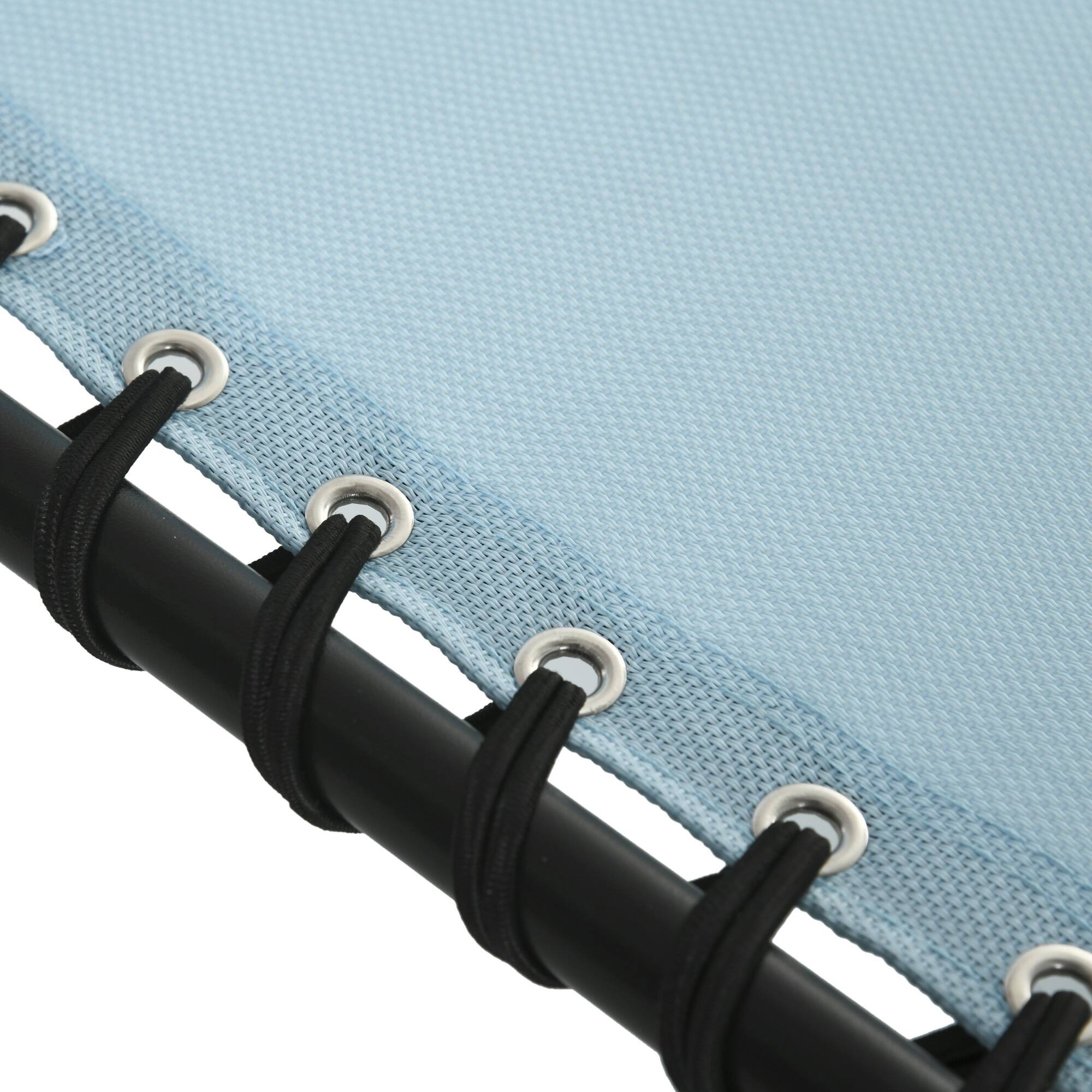 Alt View 8. Outsunny - Folding Chaise Lounge Chair, Patio Sun Tanning Chair, Outdoor Chaise Lounger with 4-Position Reclining Back - Sky Blue.