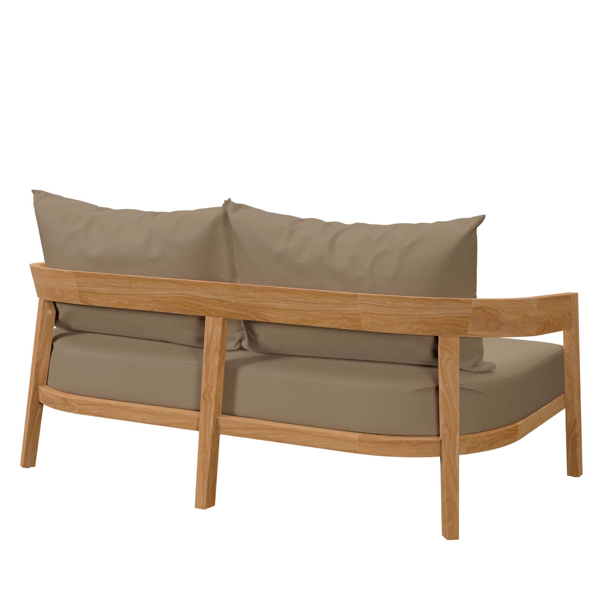 Alt View 2. Modway - Brisbane Teak Wood Outdoor Patio Loveseat by Modway - Natural Light Brown.