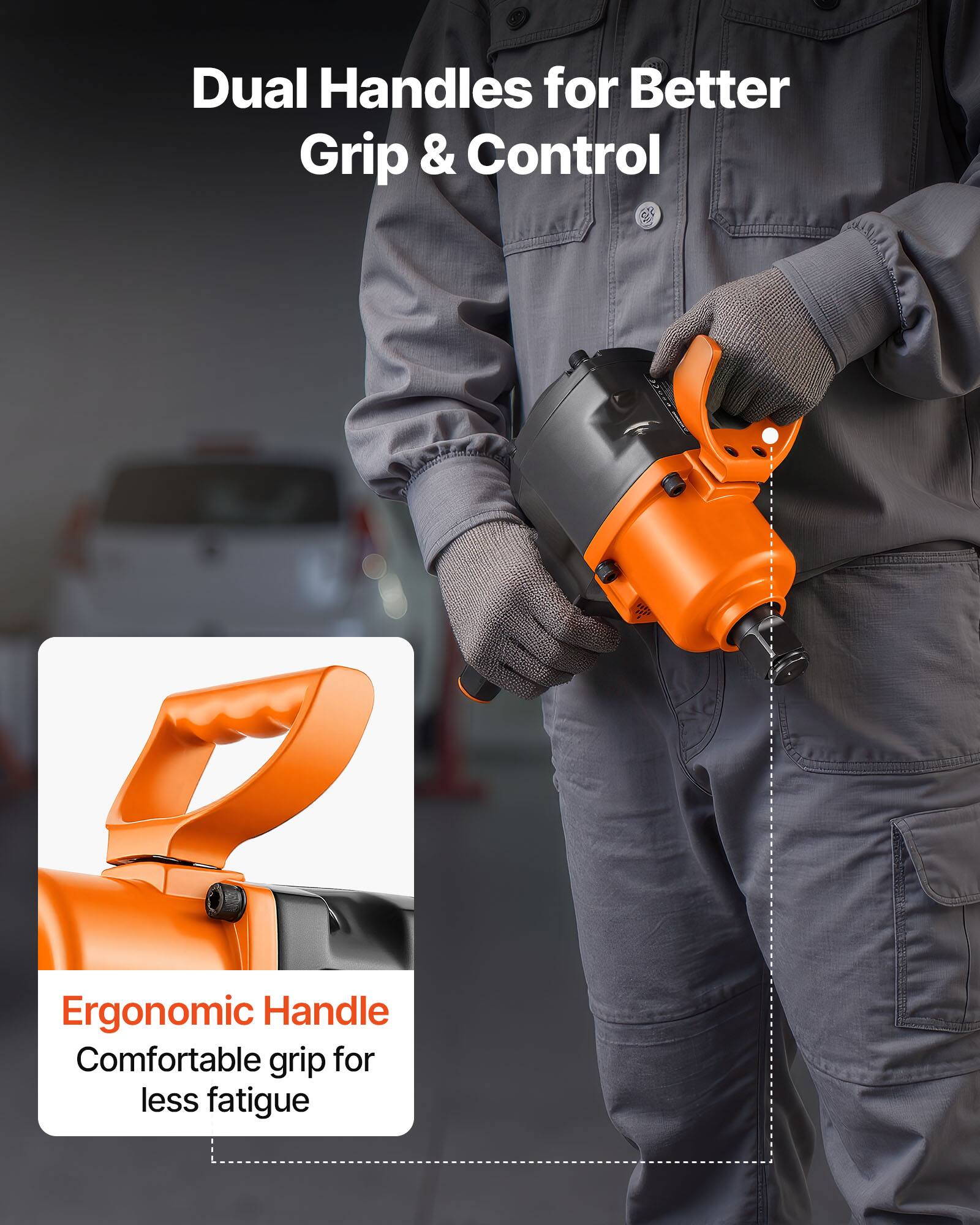 Dual Handles for Better Grip & Control

Ergonomic Handle
Comfortable grip for less fatigue
