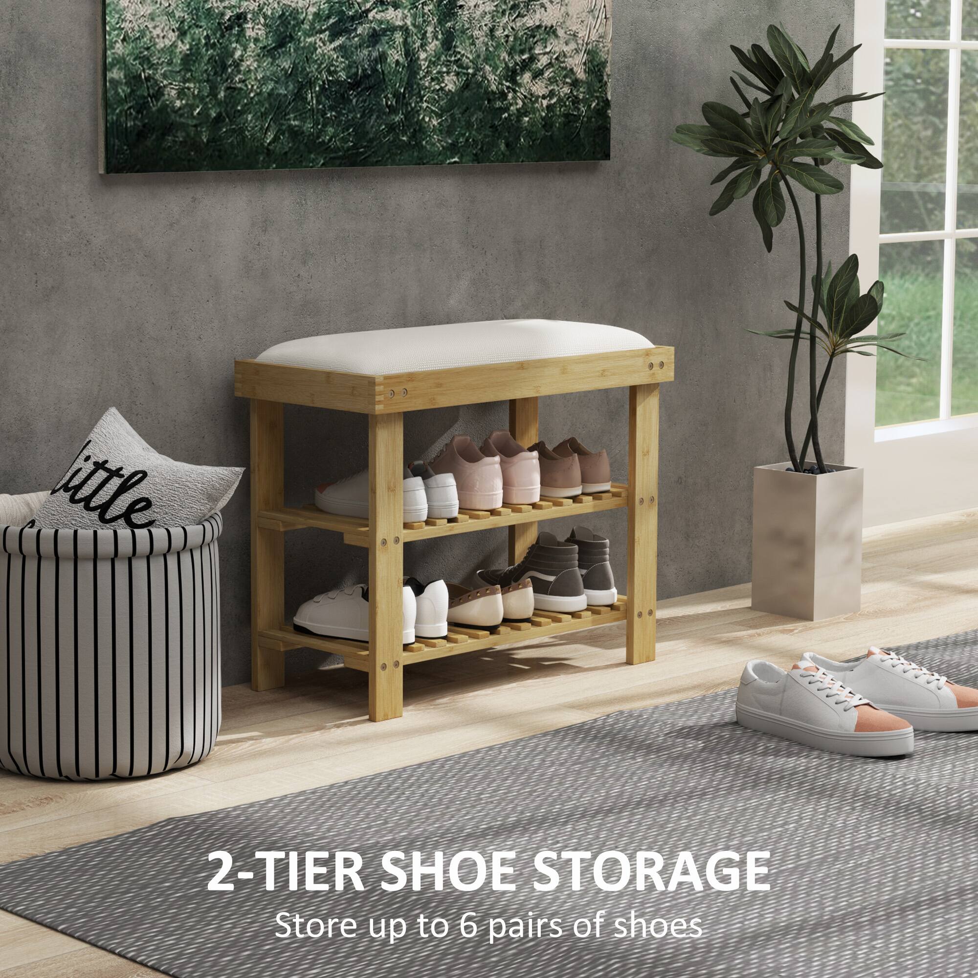 2-TIER SHOE STORAGE Store up to 6 pairs of shoes ittle