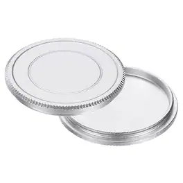 Unique Bargains - 2pcs 37mm Aluminum Metal Front Lens Cap for Screw Mount Fujifilm Mirrorless/DSLR - Silver