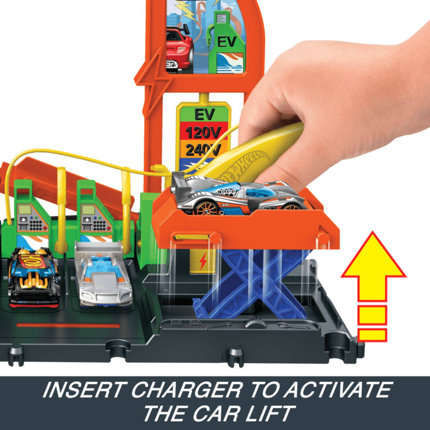 EV 120V 240V J TWeeLS INSERT CHARGER TO ACTIVATE THE CAR LIFT