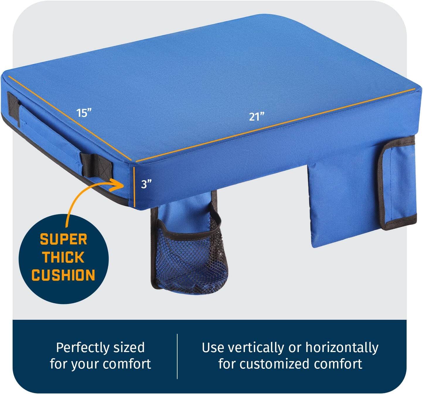 15" 21" 3" SUPER THICK CUSHION  
Perfectly sized for your comfort  
Use vertically or horizontally for customized comfort