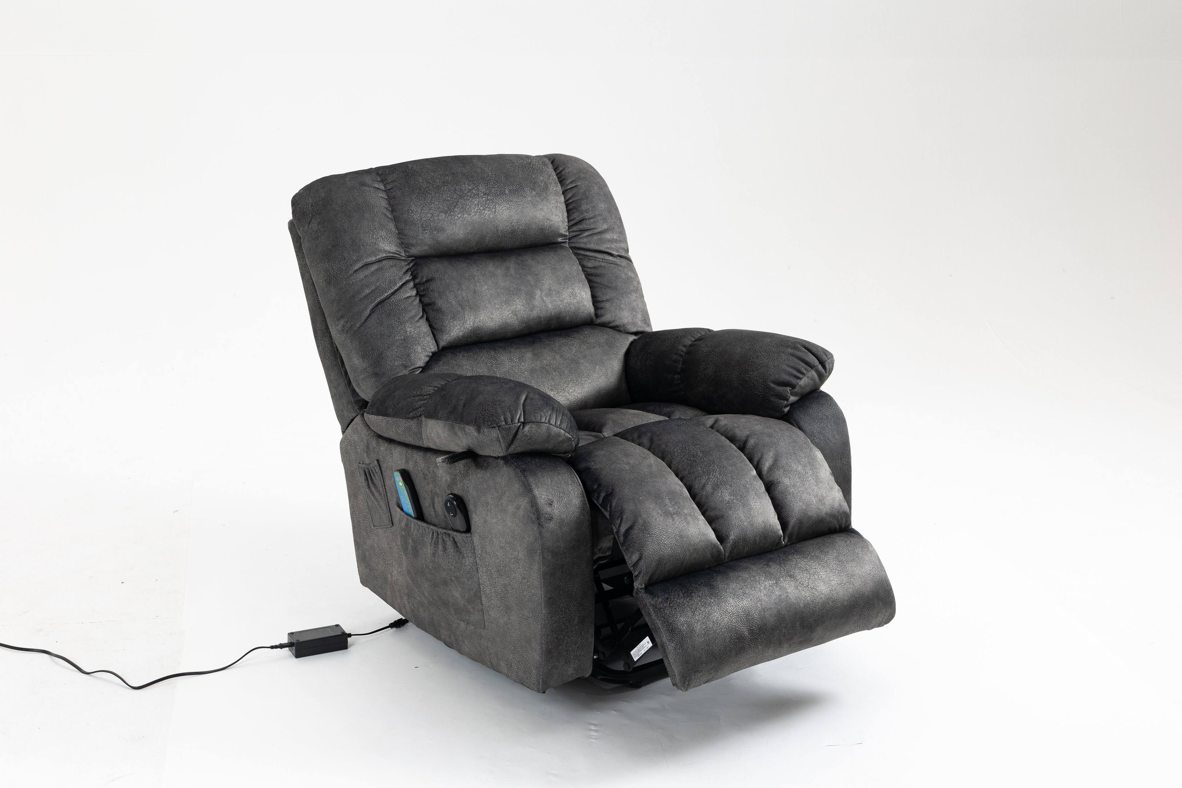 Alt View 5. APRILSOUL - Recliners Lift Chair Relax Sofa Chair Living Room Power Electric Reclining for Elderly - Blue.