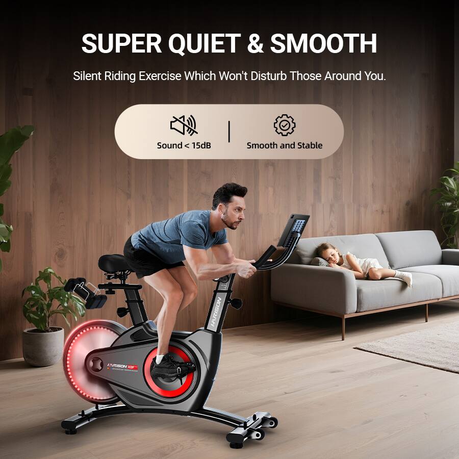 SUPER QUIET & SMOOTH  
Silent Riding Exercise Which Won't Disturb Those Around You.  
Sound < 15dB  
Smooth and Stable