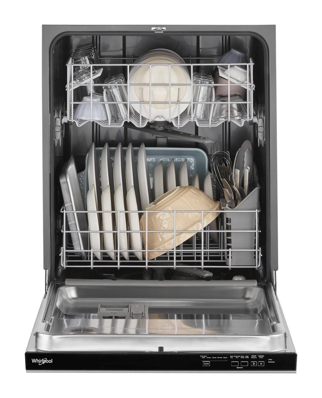 Alt View 1. Whirlpool - Whirlpool - Quiet Dishwasher with Boost Cycle and Pocket Handle .- Fingerprint Resistant - Stainless Steel - Fingerprint Resistant Stainless Steel.