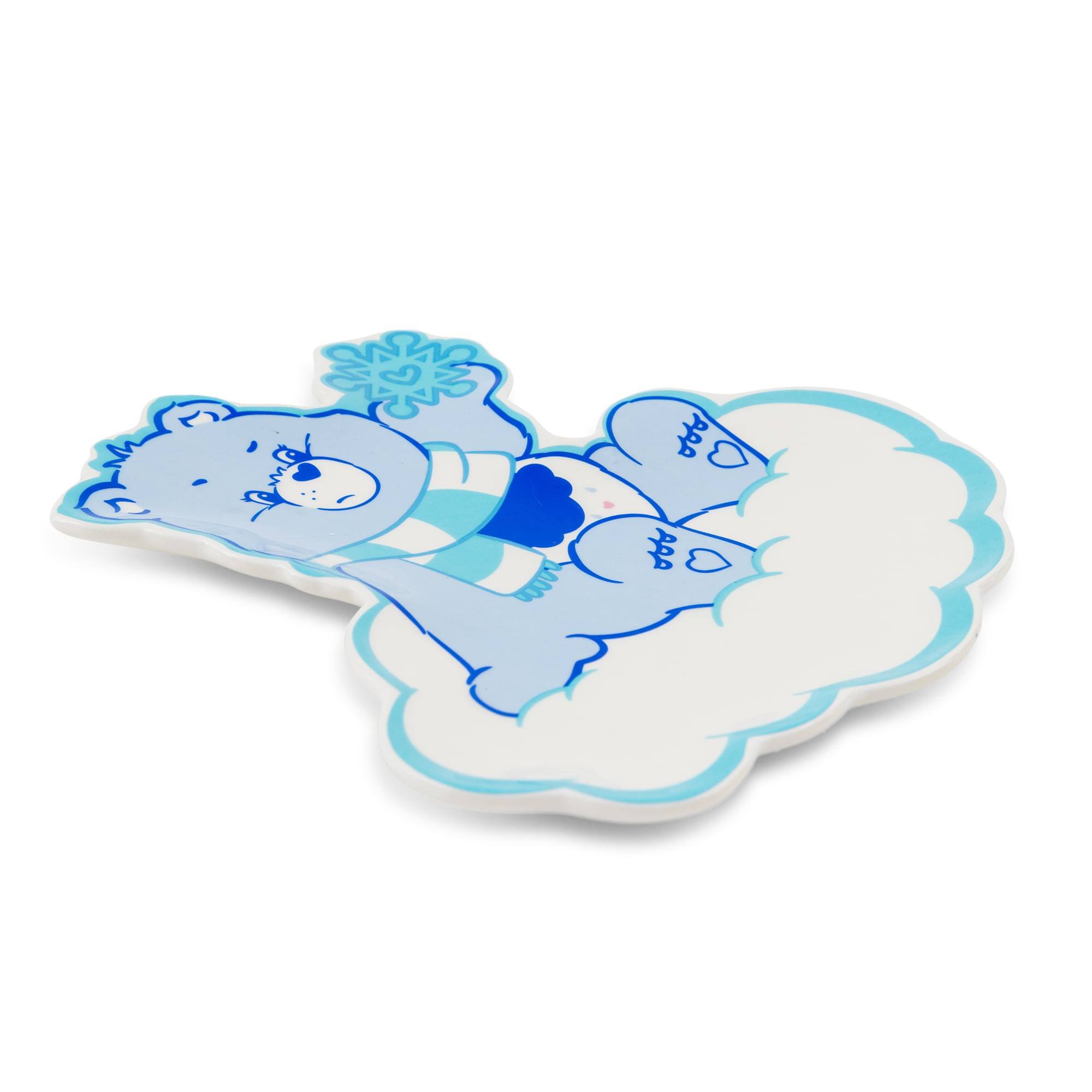 Alt View 1. Silver Buffalo - Care Bears Holiday Grumpy Bear Sculpted Ceramic Trinket Tray Dish - Blue.