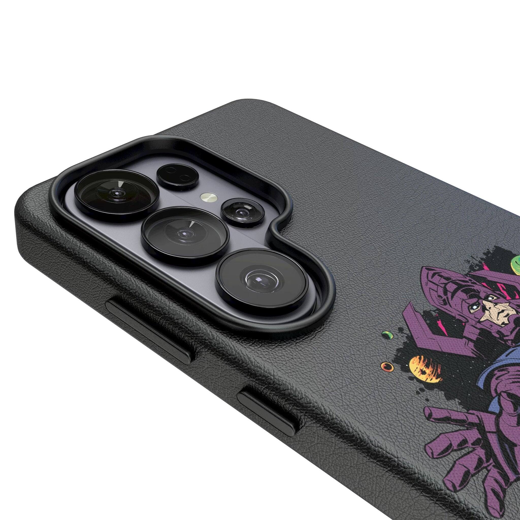 Left. Keyscaper - Marvel Badge MagSafe Compatible Phone Case - Samsung Galaxy S26 Plus - Galactus.