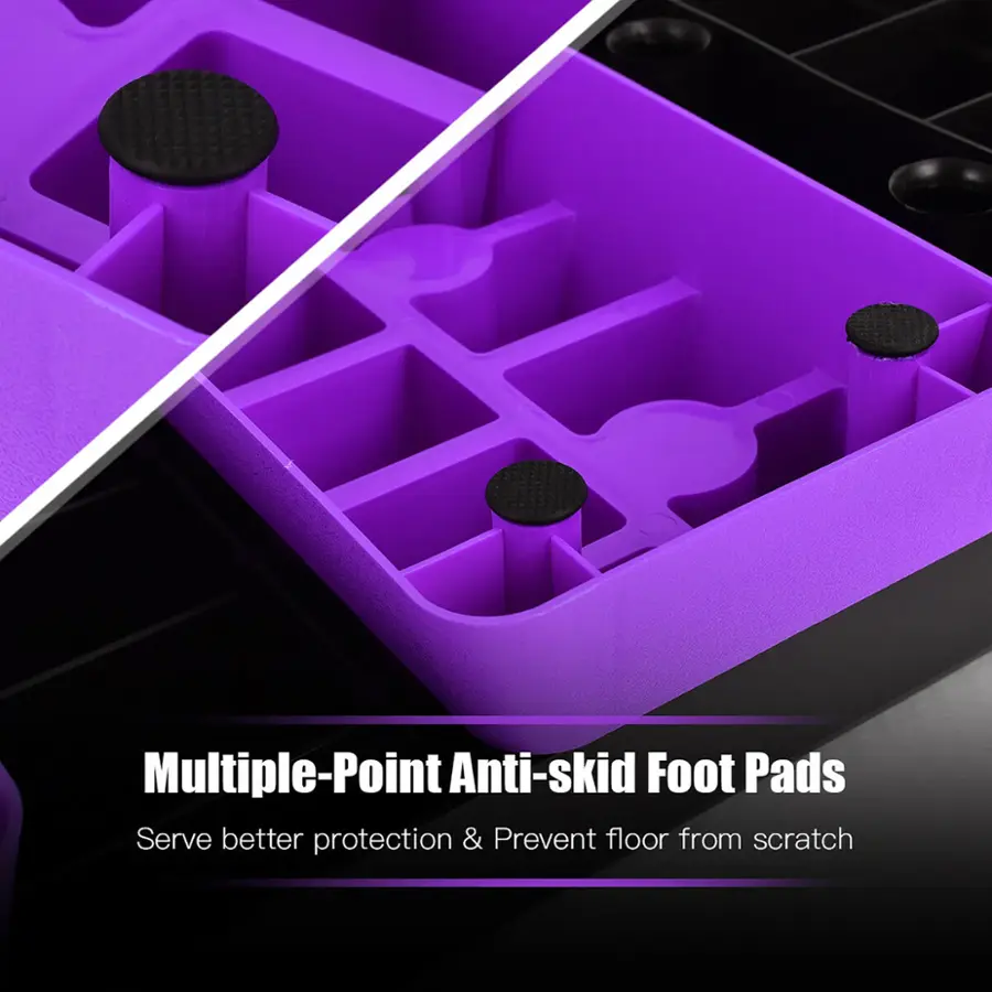 Multiple-Point Anti-skid Foot Pads serve better protection and prevent floor from scratch.