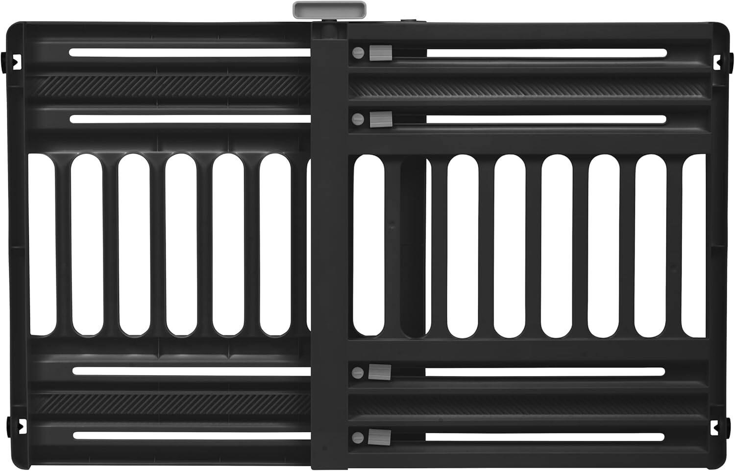 Front. IRIS USA - IRIS USA 24"-39" Portable Plastic Expandable Pet Gate, Adjustable Pet Barrier, 25" Tall.