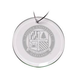 Jardine - Loyola Greyhounds 3'' Glass Round Ornament - Multicolor