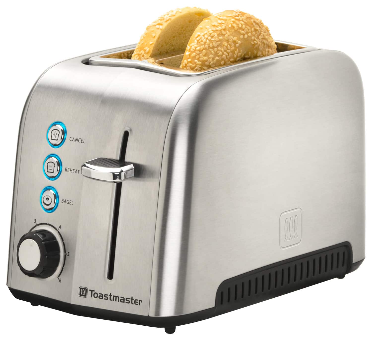 Angle. Toastmaster - 2-Slice Wide-Slot Toaster - Stainless-Steel.