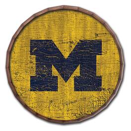 Fan Creations - Michigan Wolverines 24" Cracked Color Barrel Top Sign - Multicolor