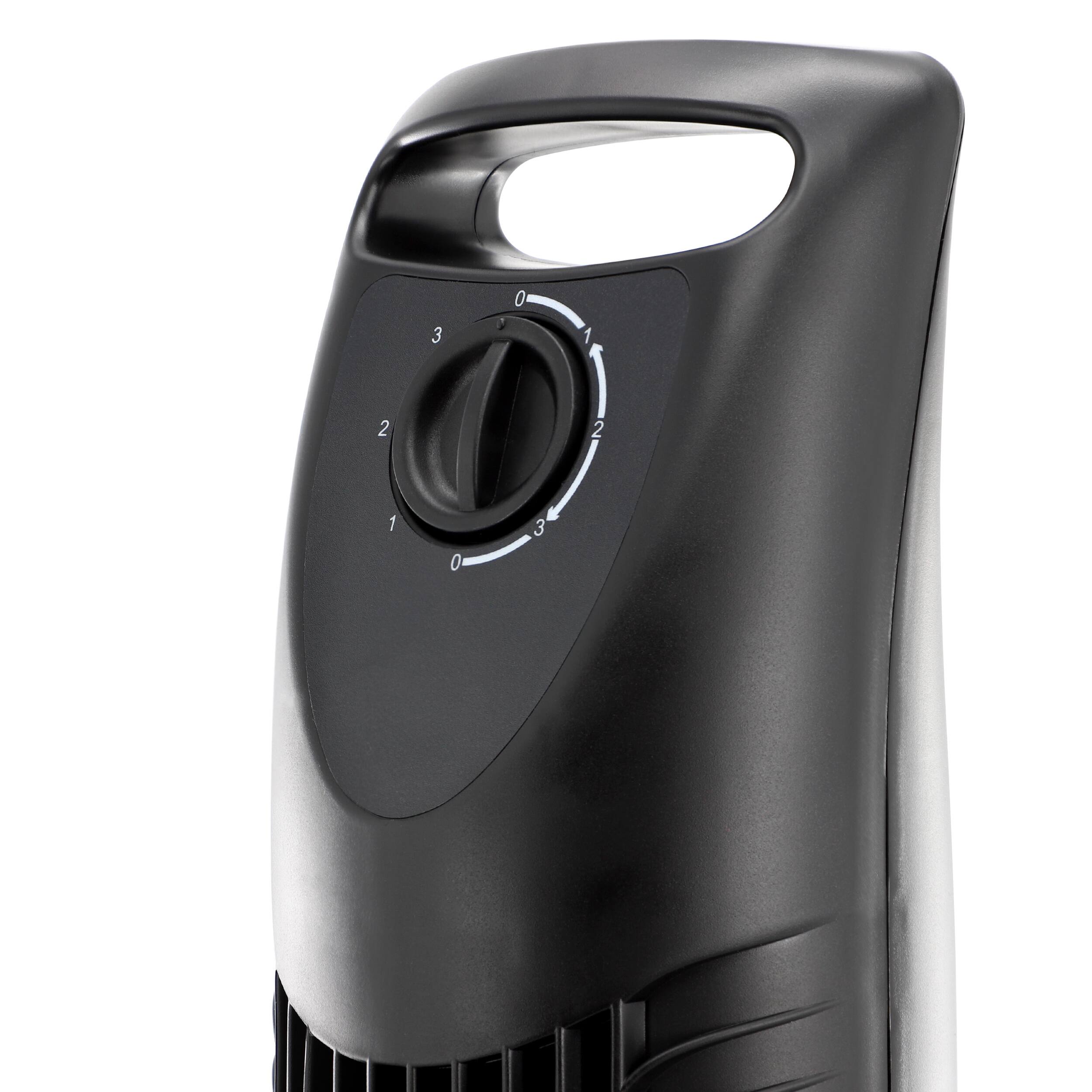 Air Monster 30 Inch 3 Speed Oscillating Tower Fan Black